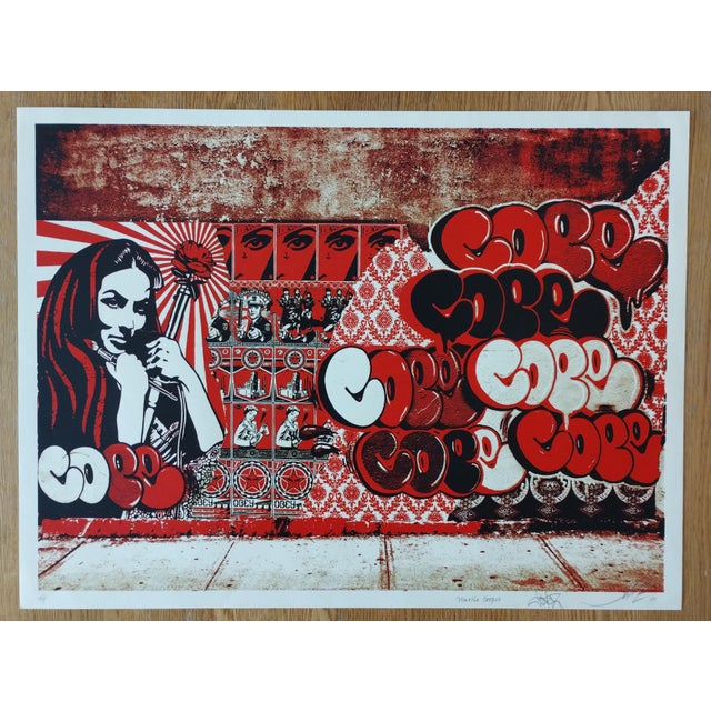 Shepard Fairey (Obey) Obey X Cope2 X Cooper, 2011 Screen printing on Speckletone cream paper. Signed by Shepard Fairey....