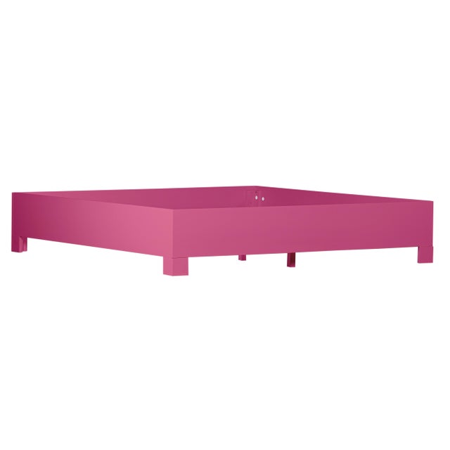 Wood Ivy Standard Bed Twin, Hot Pink For Sale - Image 7 of 7