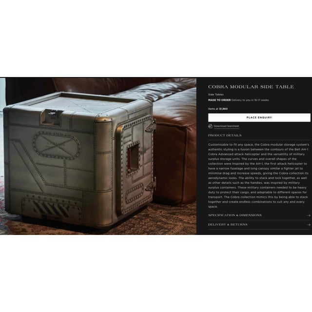 Metal Timothy Oulton Cobra Media Unit For Sale - Image 7 of 9