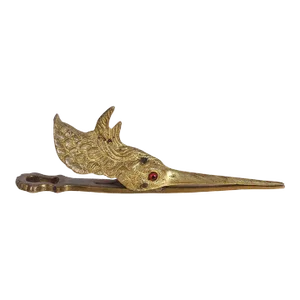 1890 Gilt Bronze Bird Mechanical Letter Holder