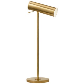 AERIN for Visual Comfort Signature Lancelot Pivoting Desk Lamp in Hand-Rubbed Antique Brass For Sale