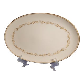 Mid 20th Century Noritake China Laurel #5903 10" Oval Bread Serving Platter - Discontinued Pattern For Sale