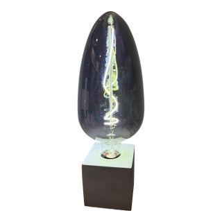 Mid 20th Century Large Contemporary Modern Lamp Egg Shaped Mercury Glass Bulb For Sale