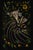 This artwork presents a striking arrangement of organic elements, combining delicate flowers and skeletal remains to...