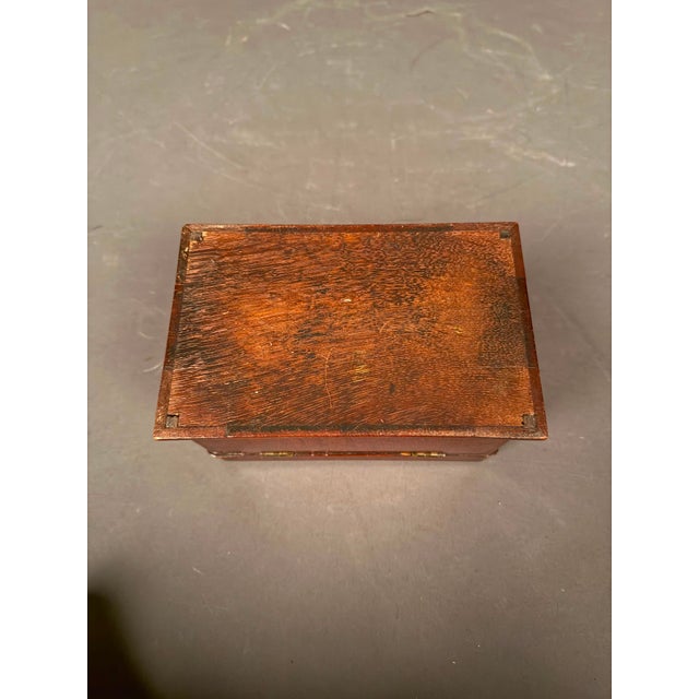 18th Century Dutch Mahogany Tea Caddy With Brass & Bronze Hardware, Circa 1780 For Sale - Image 10 of 15