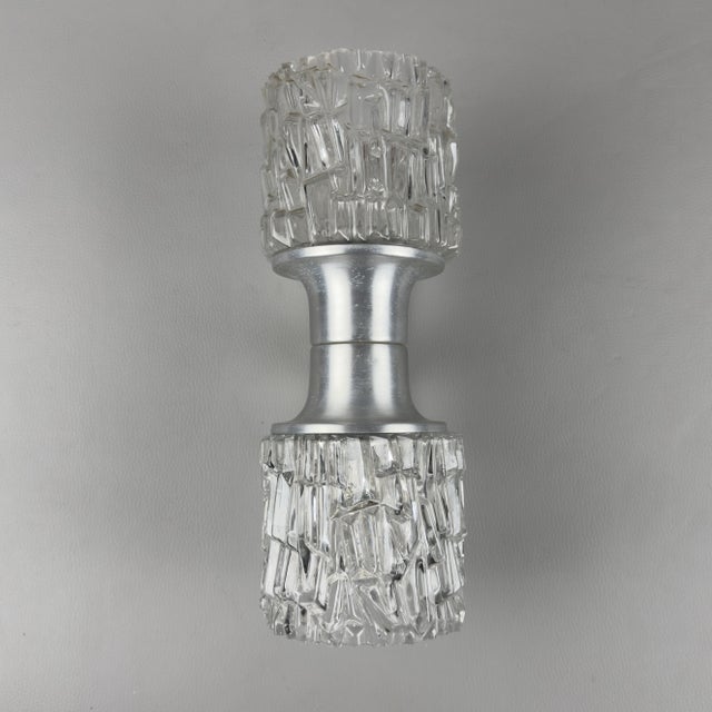 Wall Lamp in Aluminum and Crystal, 1970s For Sale - Image 4 of 18