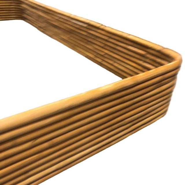 Restored Paul Frankl Style Stacked Rattan Bed Single Size Bed Frame by Kane Kraft For Sale In Los Angeles - Image 6 of 7