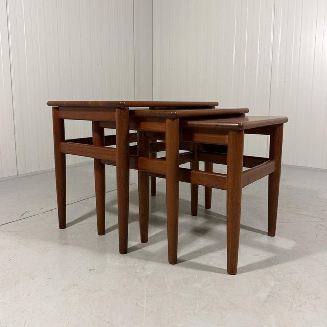 Teak Nesting Tables, Denmark, 1960s, Set of 3 For Sale - Image 6 of 13