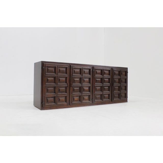 Vintage Brutalist Spanish Credenza, 1970s For Sale - Image 11 of 11