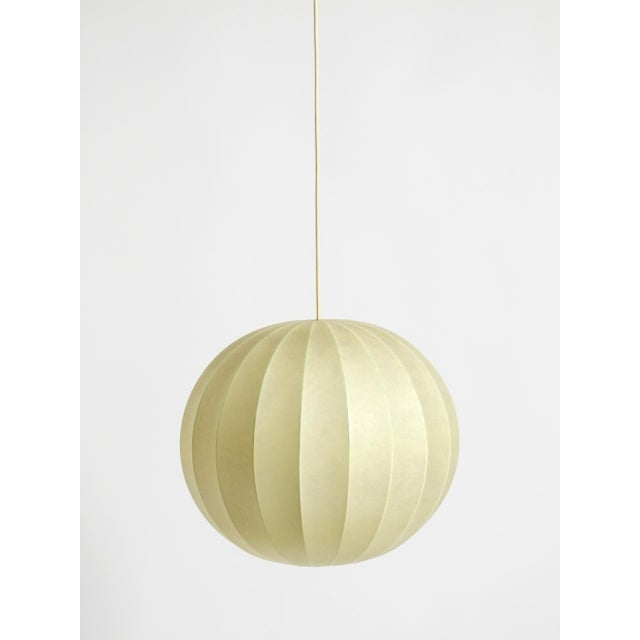 Round Cocoon Pendant Lamp, 1960s For Sale - Image 4 of 15