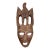 Vintage Hand-Carved Wooden Wall Mask For Sale