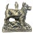 English Brass Dog Terrier Door Knocker For Sale