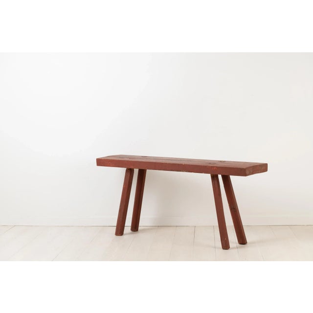 Sweden Folk Art Bench For Sale - Image 4 of 10