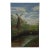 Vintage Windmill Landscape Oil Painting on Canvas, Signed, Rustic Countryside Scene. For Sale