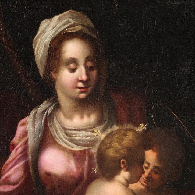 Tuscan School Artist, Holy Family, 1570, Oil on Canvas, Framed For Sale - Image 14 of 16