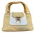 A Vintage Louis Vuitton Beige and White Leather Cruise Hand-Bag For Sale