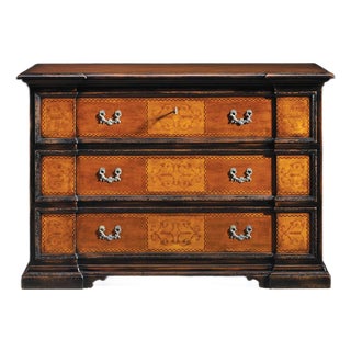 Italian Venetian Walnut Chest With Cherry and Walnut Inlays For Sale