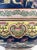 Antique Chinese Blue & Yellow Porcelain Covered Serving Container (Storage / Gift Box) With Auspicious Cranes and Bats For Sale In Tampa - Image 6 of 11