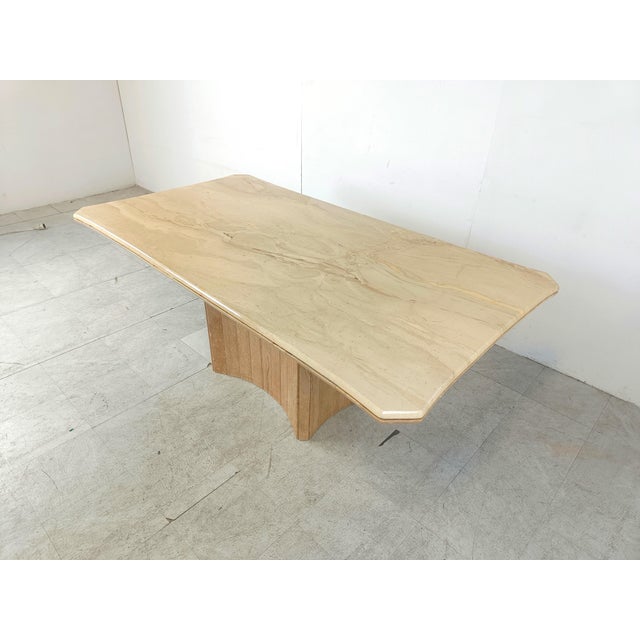Vintage Travertine Dining Table, 1970s For Sale - Image 10 of 11
