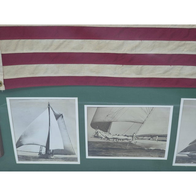 United States Yacht Ensign Flag in Shadowbox Frame For Sale - Image 11 of 12
