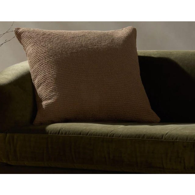 Jeremiah Brent Bedford Brown Pillow. Machine woven and 100% material. Includes Down Insert Technical Specs: Closure:...