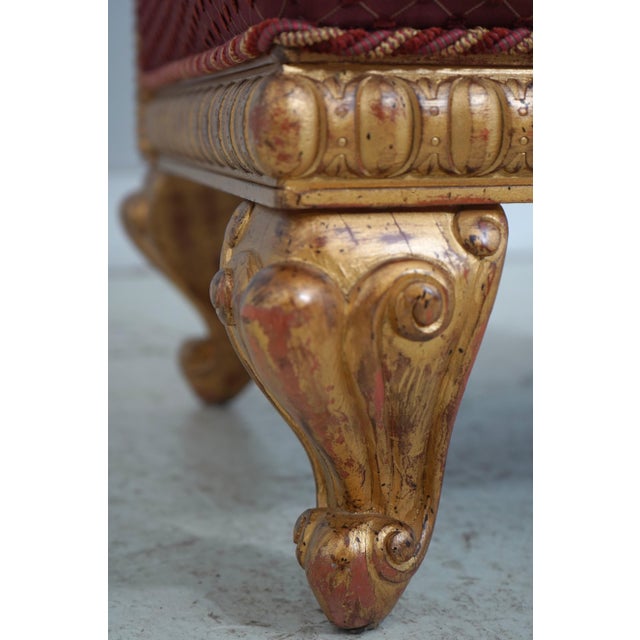 Pair Gold Giltwood Ornate Carved Frame Bergere Chairs For Sale - Image 16 of 18