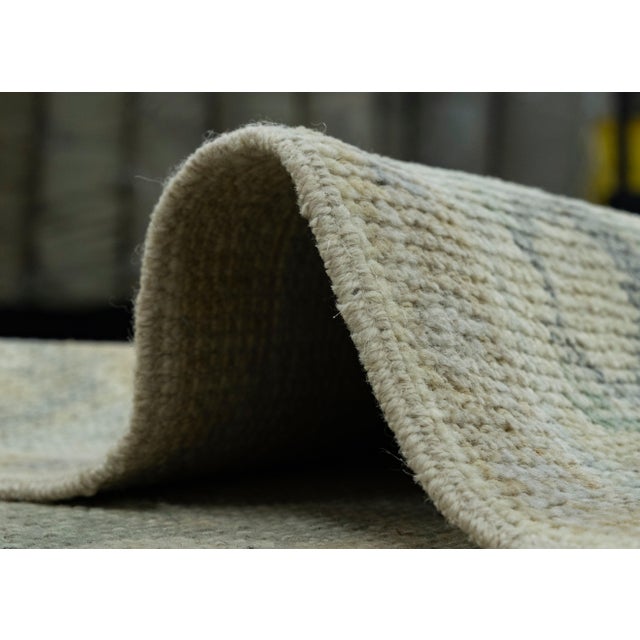 Blue Turkish Oushak Runner Rug 2'10" x 11'4" #17519 For Sale - Image 8 of 8
