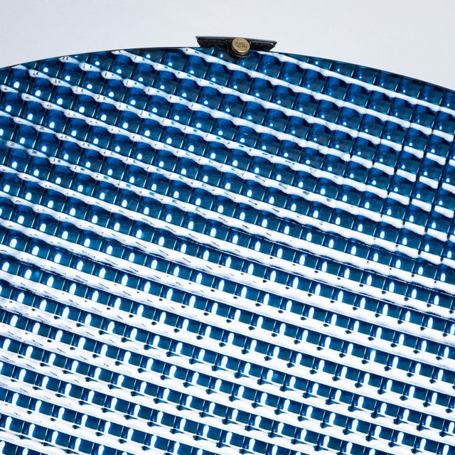 21st Century Large Concave Disc in Blue Glass by Roberto Giulio Rida, Italy For Sale In New York - Image 6 of 18