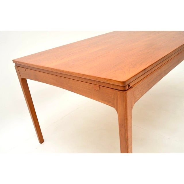 Brown Vintage Danish Extending Dining Table in Teak, 1960s For Sale - Image 8 of 10