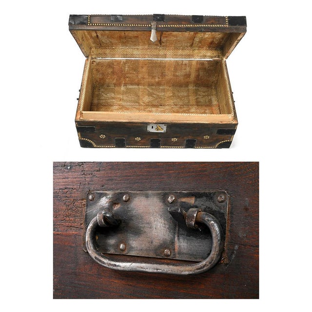 Studded Wooden Trunk, 1920s For Sale - Image 3 of 5