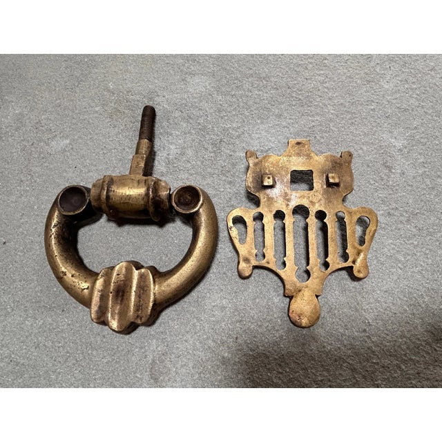 Antique Turkish Solid Brass Knocker For Sale - Image 4 of 6