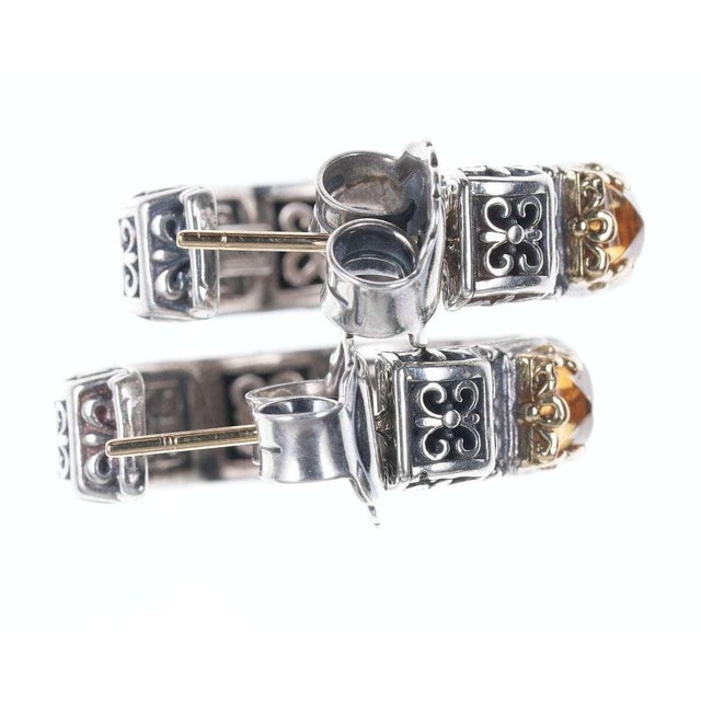 Konstantino 18k/Sterling Clio Collection Citron hoop earrings. 1 1/8" x .25" wide with no issues, guaranteed authentic...