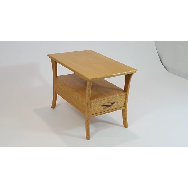 Transitional Blonde Ash End Table For Sale - Image 6 of 9