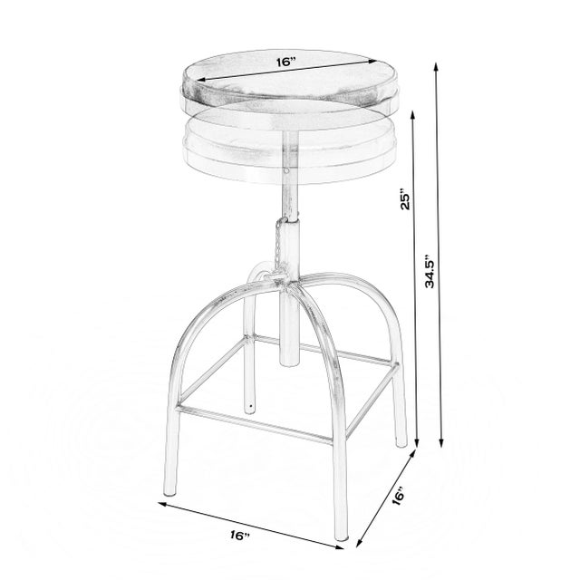 Minimalist and simplistic are the two words that come to mind with the Clyde Leather Barstool. The soft brownleather seat...