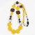 Angela Caputi Extra-Long Necklace Faux-Wood and Textured Yellow Resin Beads For Sale In Atlanta - Image 6 of 12