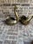 Vintage Brass Swan Planters For Sale - Image 9 of 12