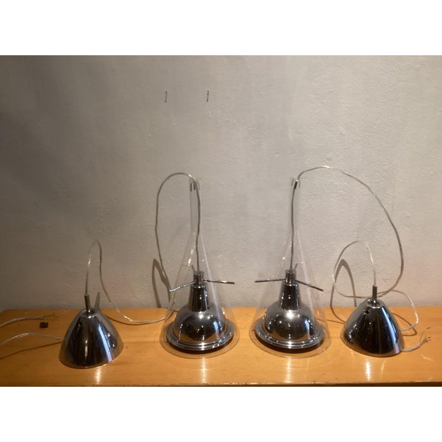Fontana Arte Flute Lights by Franco Raggi for Fontana Arte, 1990, Set of 2 For Sale - Image 4 of 6