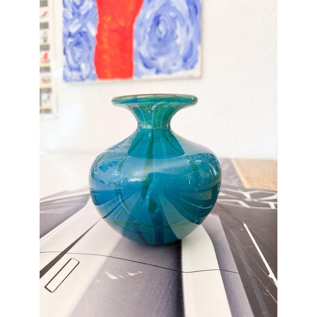Vintage Vase in Blown Glass by Michael Harris for Mdina, 1970s For Sale - Image 3 of 7