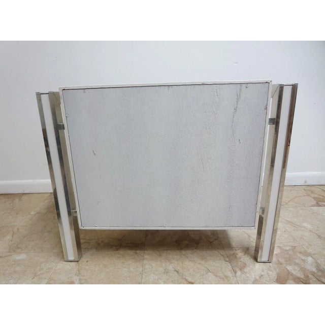 Milo Baughman for Thayer Coggin Aluminum Nightstand For Sale In Philadelphia - Image 6 of 9