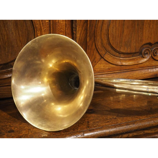 Antique French Brass Hunting Horn, “Le Cor De Chasse”, Early 1900s For Sale - Image 11 of 11