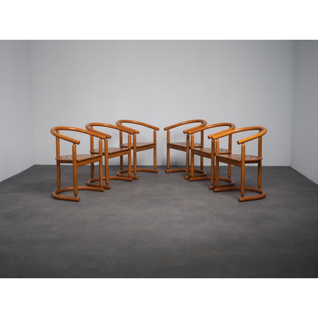 Vintage Sculptural Dining Chairs by Allmilmö, Germany, 1980s, Set of 6 For Sale - Image 10 of 10