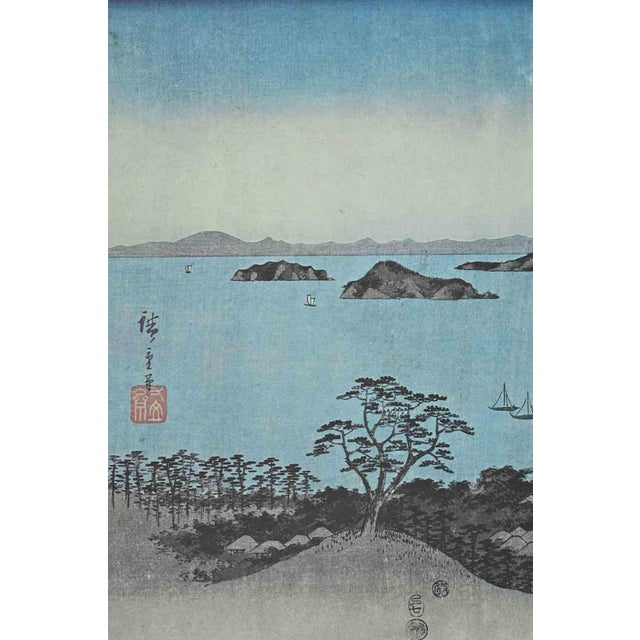After Utagawa Hiroshige, Snow Scene along Kiso Route, Mid-20th Century, Lithograph For Sale - Image 3 of 3