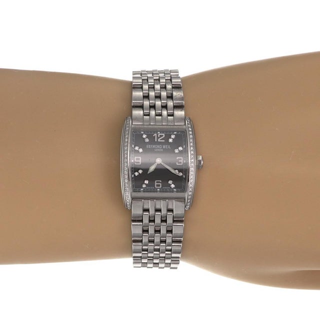 Contemporary Raymond Weil Don Giovanni Diamond Steel Ladies Quartz Watch 5976 For Sale - Image 3 of 5