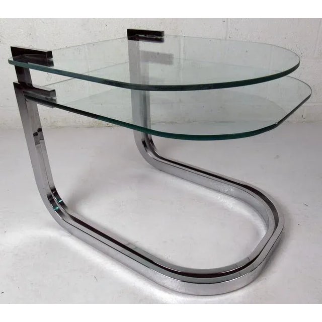 Modern Chrome and Glass Nesting Tables by Design Institute of America - a Pair For Sale - Image 10 of 10