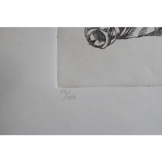 Mid 20th Century Al Kaufman (B. 1928) "Scribe" Signed & Numbered Intaglio Etching - Framed For Sale - Image 13 of 14