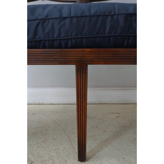 Theodore Alexander Regency Style Cane Seat Window Bench For Sale - Image 11 of 17