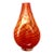 Handblown Art Glass With Reticello Pattern in Tangerine and Red in Murano Style For Sale