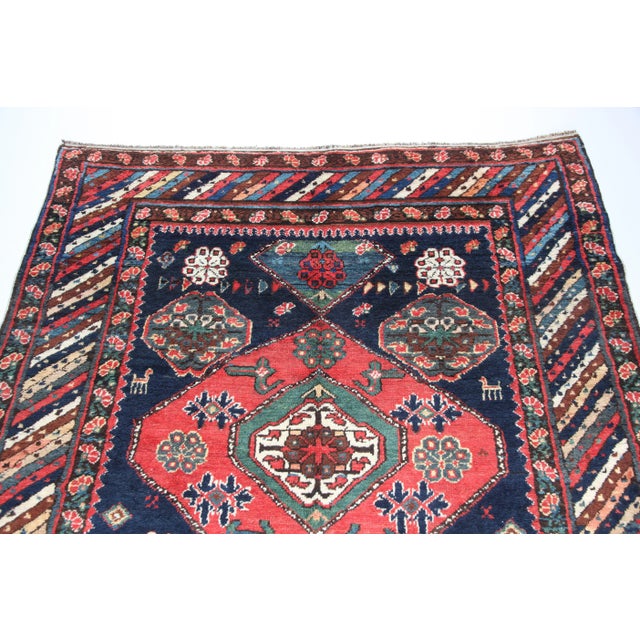 Late 19th Century Late 19th Century Collector Multi Color Caucasion Gendje Kazak Rug -9' 2'' X 4' 6'' For Sale - Image 5 of 12