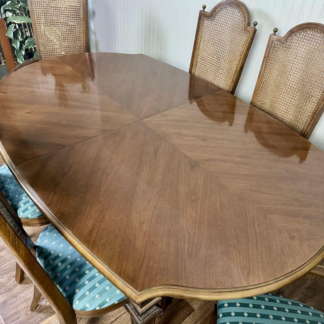 Mid 20th Century Vintage Italian Provincial Thomasville Cellini Dining Set For Sale - Image 5 of 18