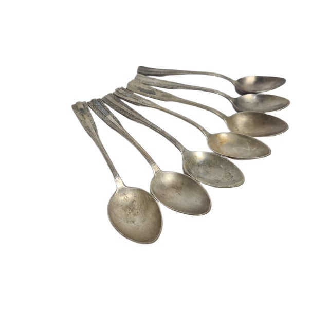 1960s Art Deco Brass Spoons, 1950s, Set of 6 For Sale - Image 5 of 9
